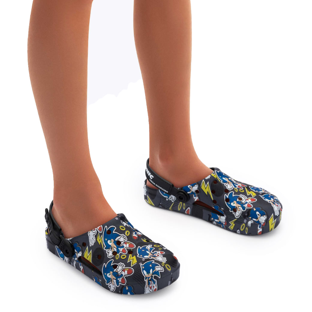Grendene Babuche 23273-BM322 PretoAzul Plastico3